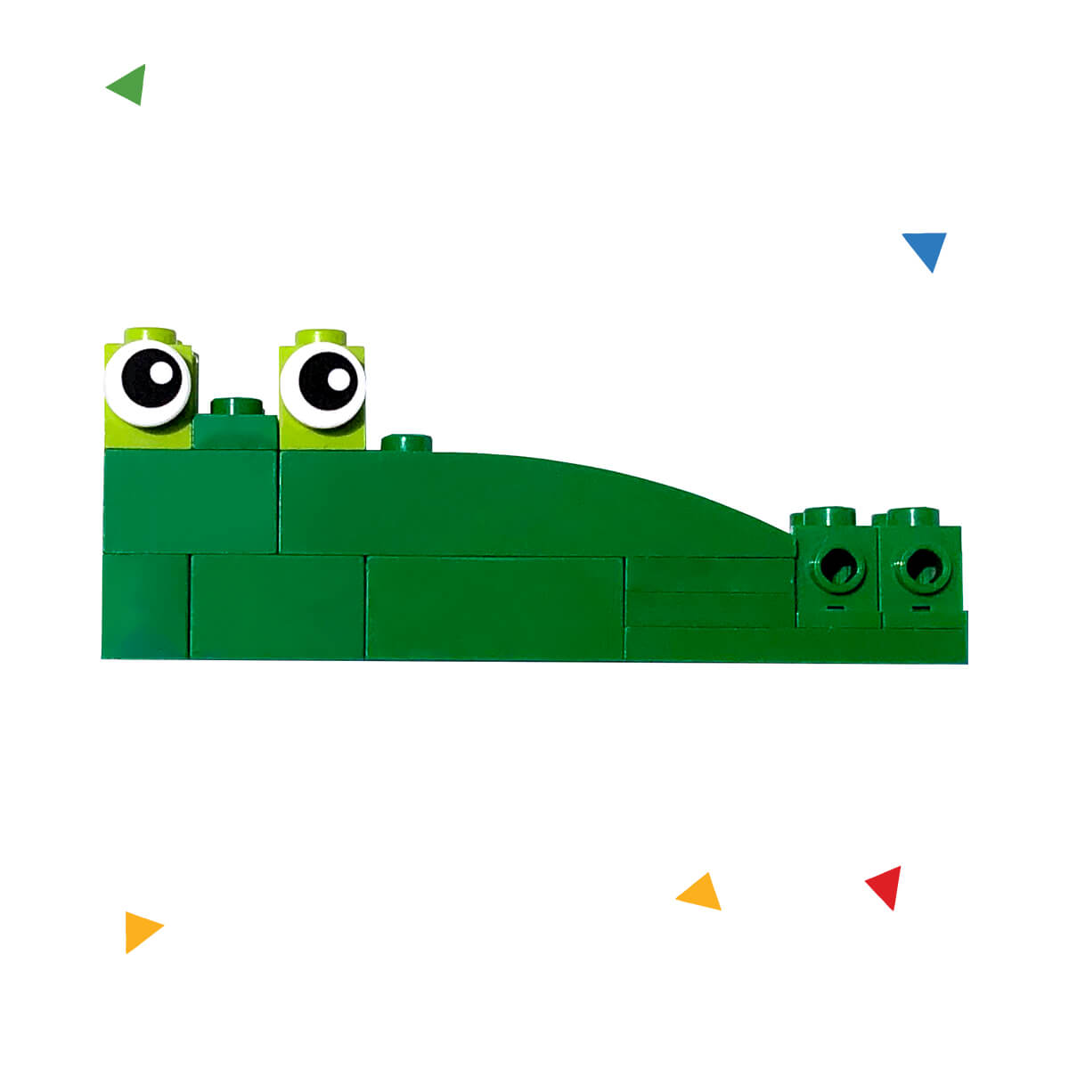 7" Crocodile Wall Sticker is a Brick Built Colorful Sticker (brick art, brick - built, building block wall decal) from the Arts and Bricks brand by Barkhurst Creative