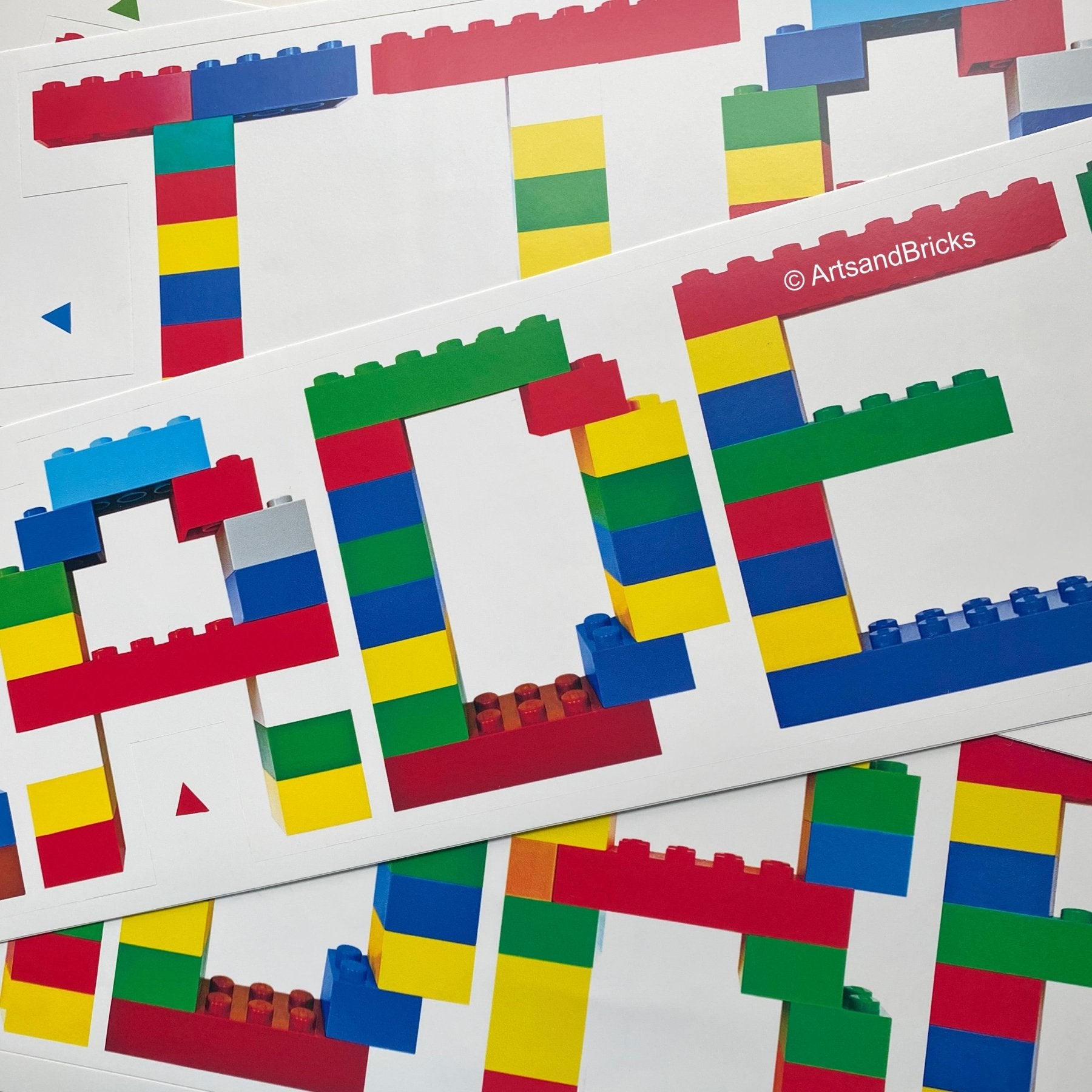 Personalized Name Sticker is a Personalized Colorful Sticker (brick art, brick - built, building block wall decal) from the Arts and Bricks brand by Barkhurst Creative