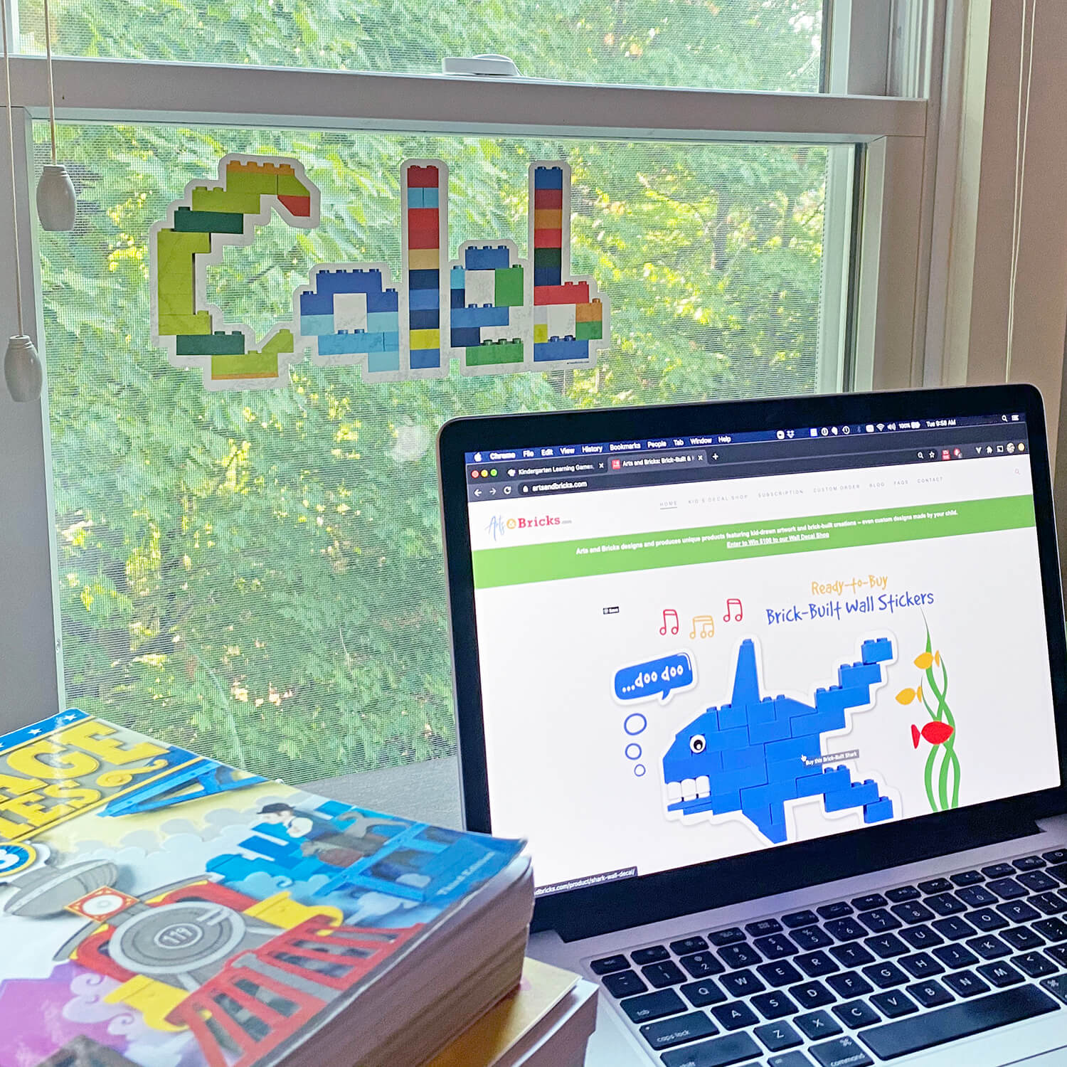 Personalized Name Sticker is a Personalized Colorful Sticker (brick art, brick - built, building block wall decal) from the Arts and Bricks brand by Barkhurst Creative