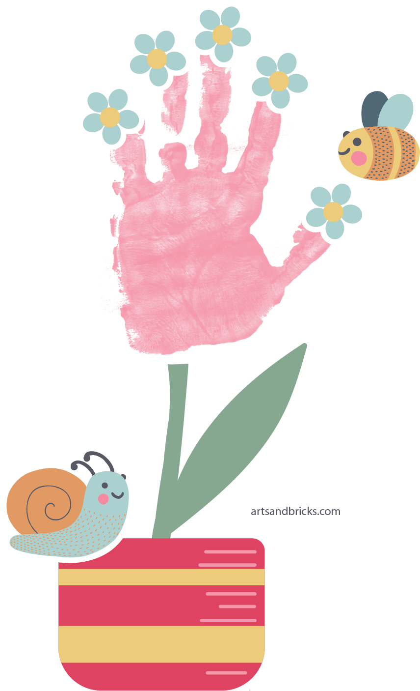 Personalized Playful Handprints is a Personalized Colorful Sticker (custom designs, handprint, personalized) from the Arts and Bricks brand by Barkhurst Creative