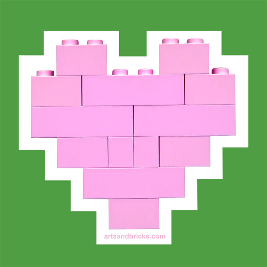Image of brick built pink heart