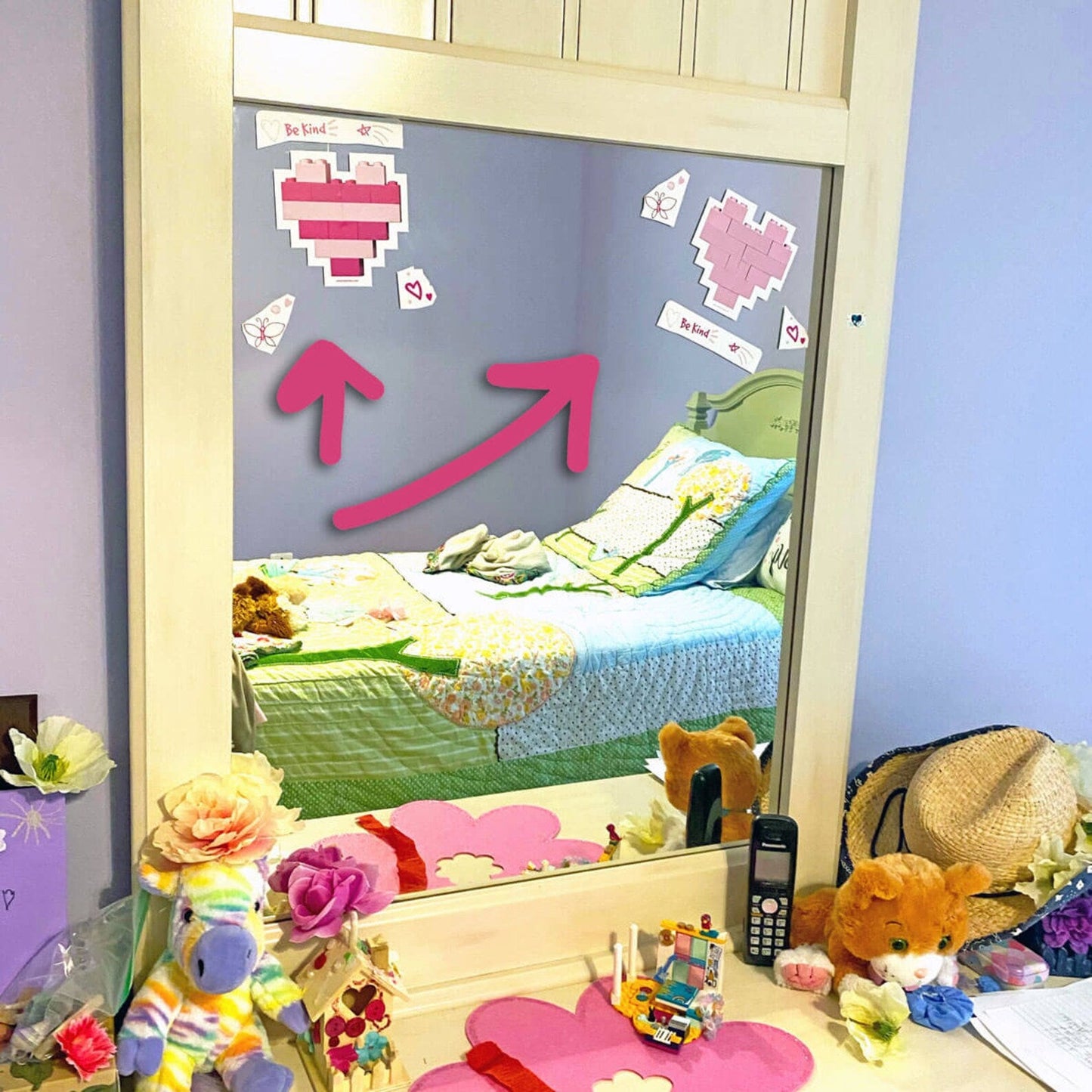 Brick - Built Hearts is a Brick Built Colorful Sticker (brick art, brick - built, building block wall decal) from the Arts and Bricks brand by Barkhurst Creative