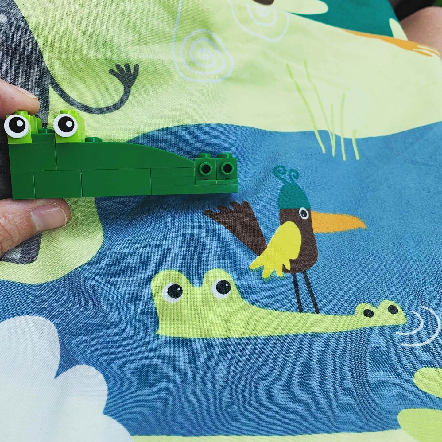 Brick - Built Jungle Animals is a Brick Built Colorful Sticker (alligator, brick art, brick - built) from the Arts and Bricks brand by Barkhurst Creative