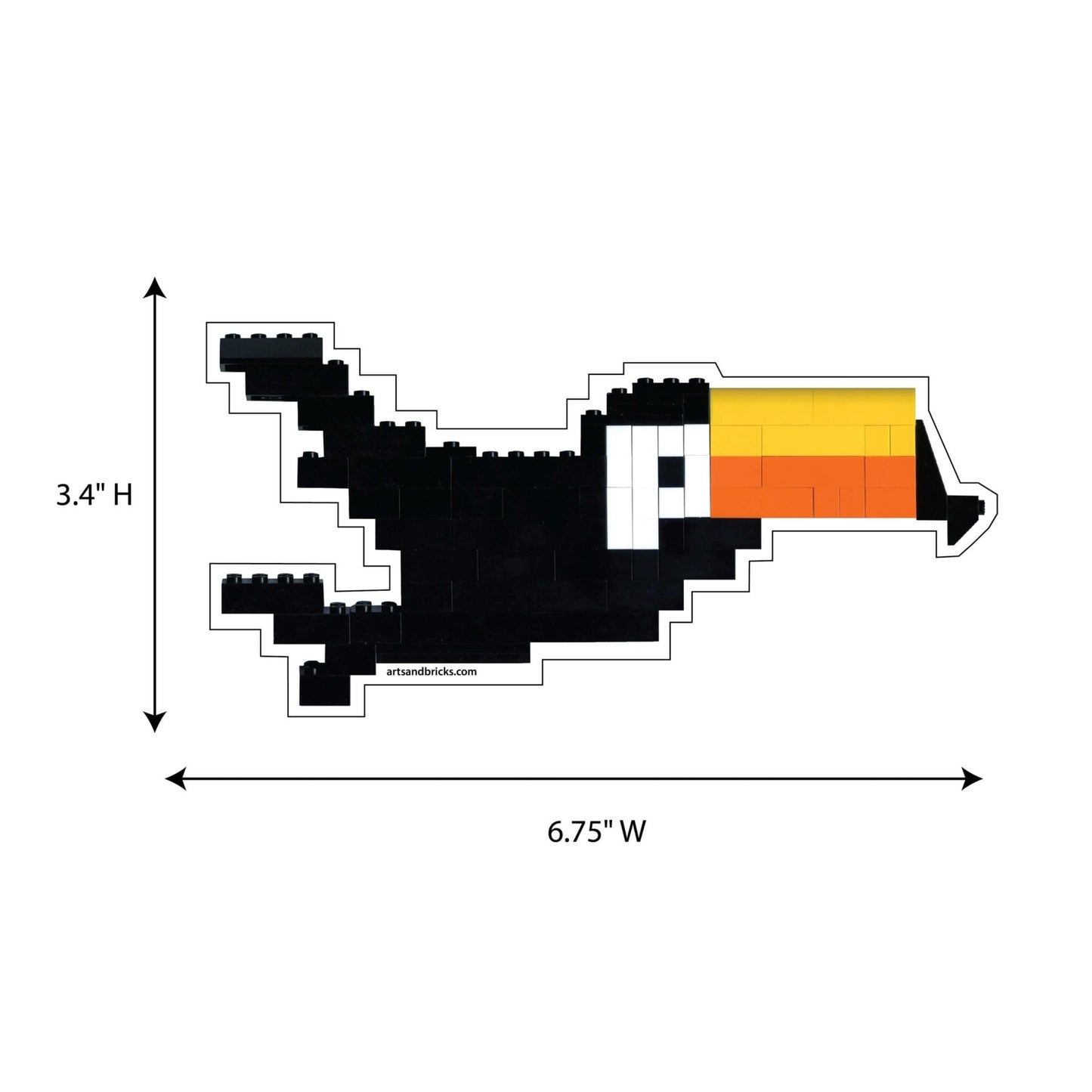 Brick - Built Jungle Animals is a Brick Built Colorful Sticker (alligator, brick art, brick - built) from the Arts and Bricks brand by Barkhurst Creative