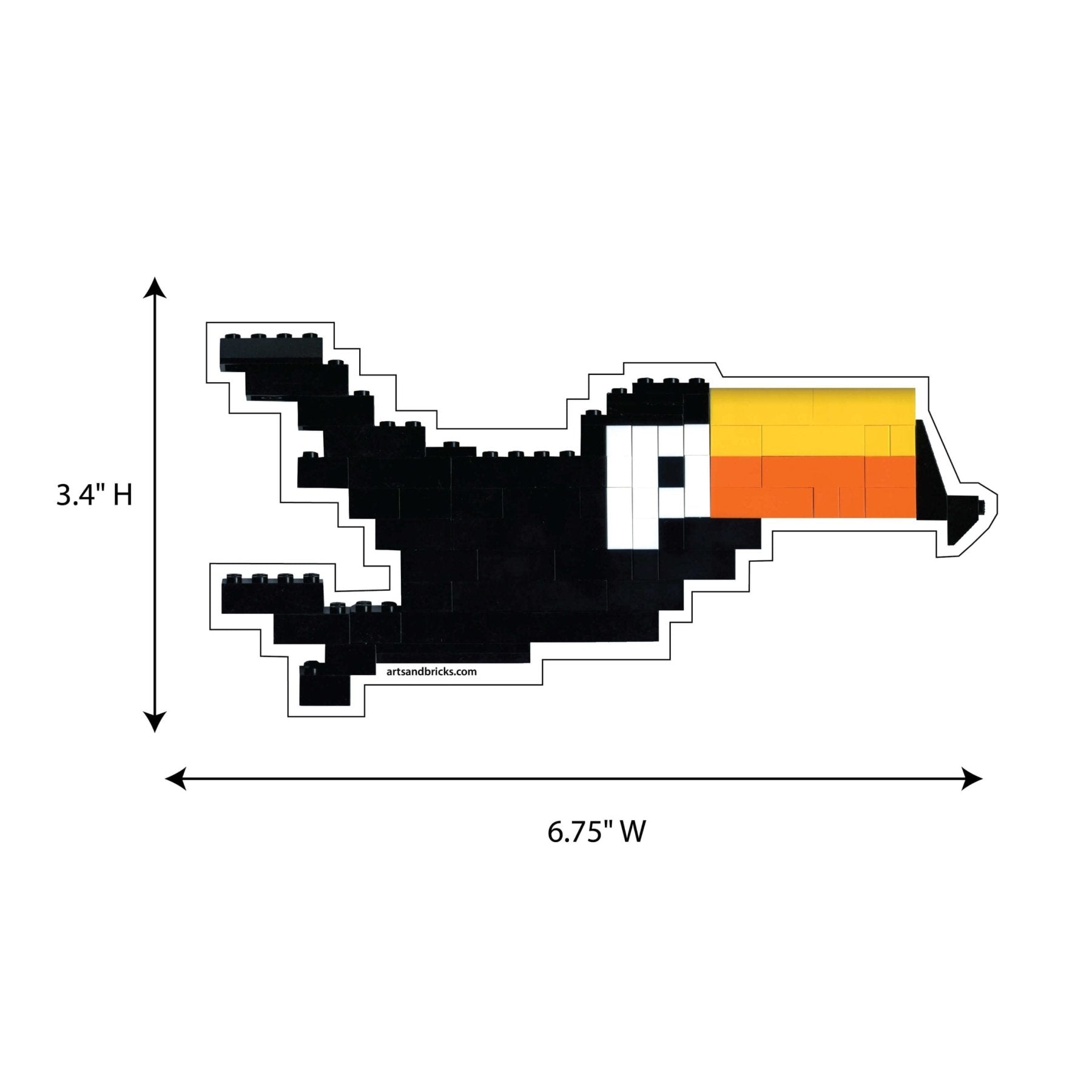 Brick - Built Jungle Animals is a Brick Built Colorful Sticker (alligator, brick art, brick - built) from the Arts and Bricks brand by Barkhurst Creative