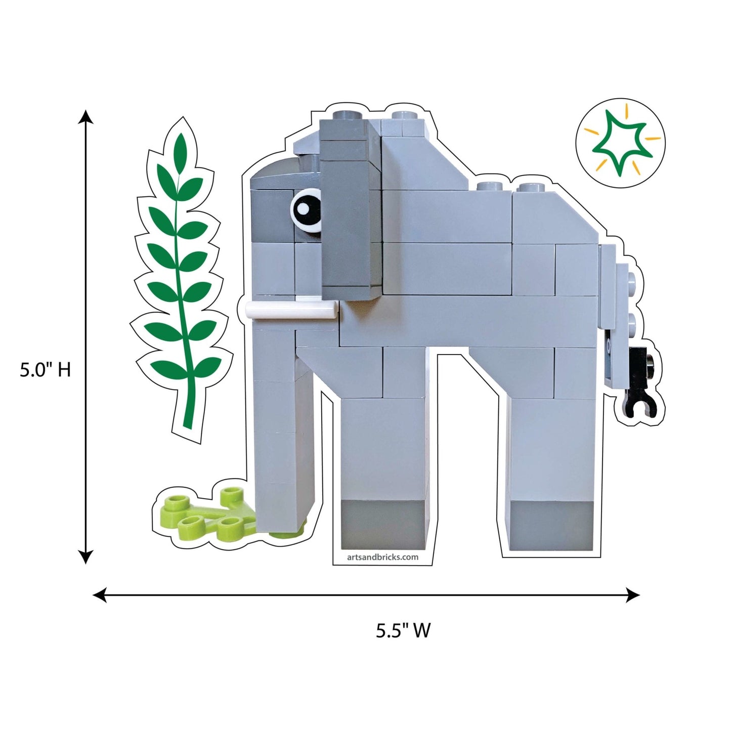 Brick - Built Jungle Animals is a Brick Built Colorful Sticker (alligator, brick art, brick - built) from the Arts and Bricks brand by Barkhurst Creative