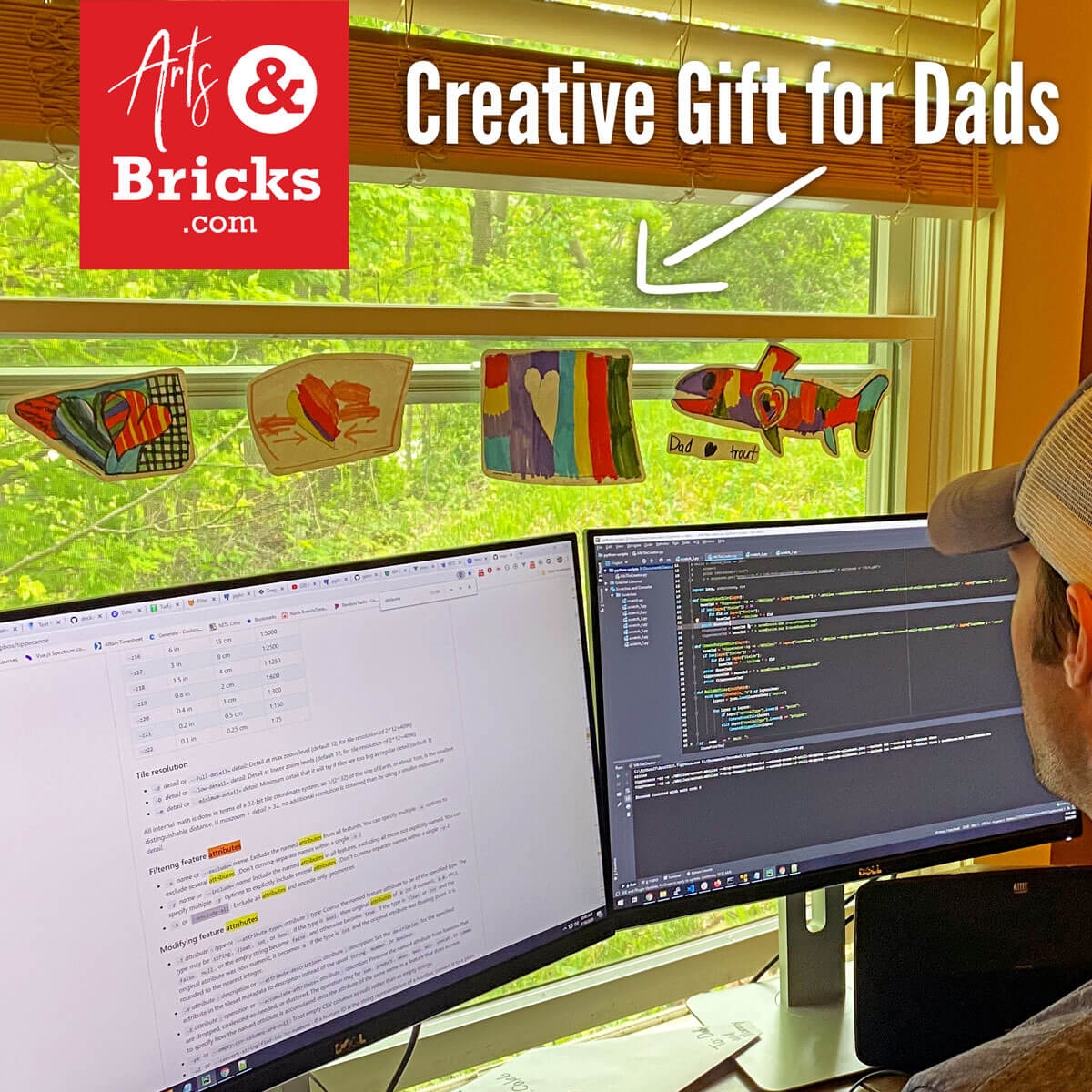 "For Dad" Bundle: 24"×5" is a Personalized Colorful Sticker (christmas, creative bundles, custom designs) from the Arts and Bricks brand by Barkhurst Creative