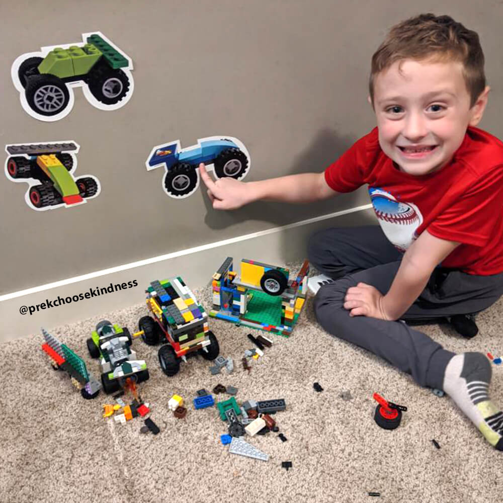 Racers - Car Wall Stickers is a Brick Built Colorful Sticker (brick art, brick - built, building block wall decal) from the Arts and Bricks brand by Barkhurst Creative