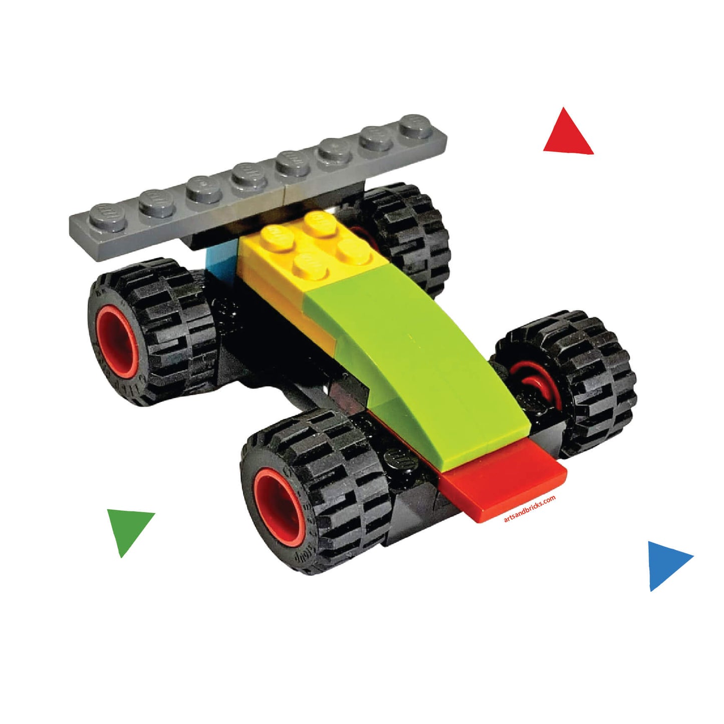 Racers - Car Wall Stickers is a Brick Built Colorful Sticker (brick art, brick - built, building block wall decal) from the Arts and Bricks brand by Barkhurst Creative
